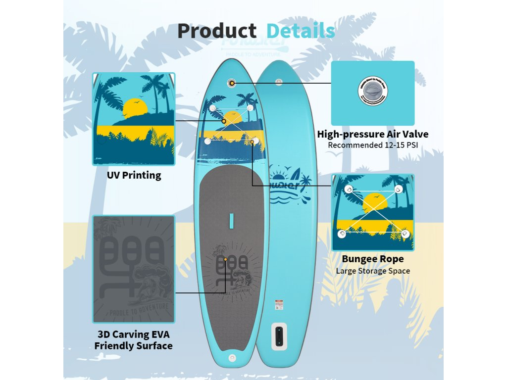 FunWater nafukovací paddleboard BluePalm 2